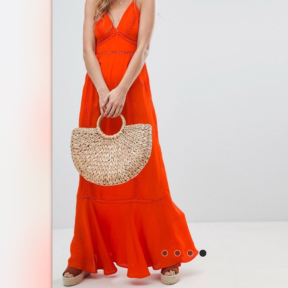 ASOS design Broderie Insert Maxi Dress - Picture 3 of 5